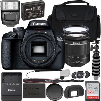 Canon EOS 3000D DSLR Camera with EF-S 18-55mm f/3.5-5.6 III Lens with 